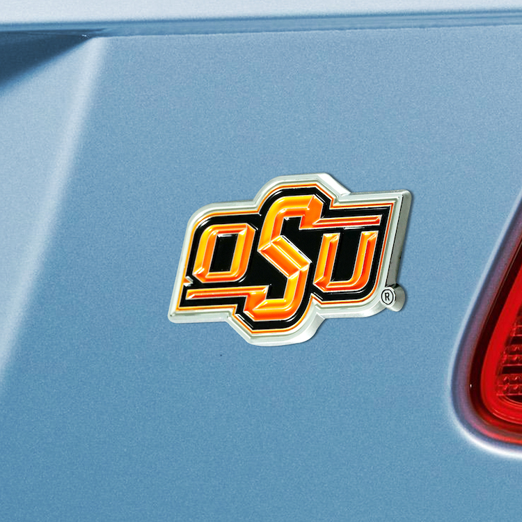 Oklahoma State Cowboys Color Metal Auto Emblem