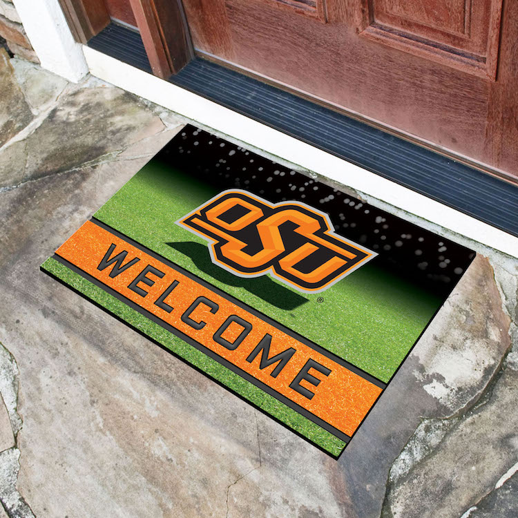 Oklahoma State Cowboys Recycled Crumb Rubber Door Mat