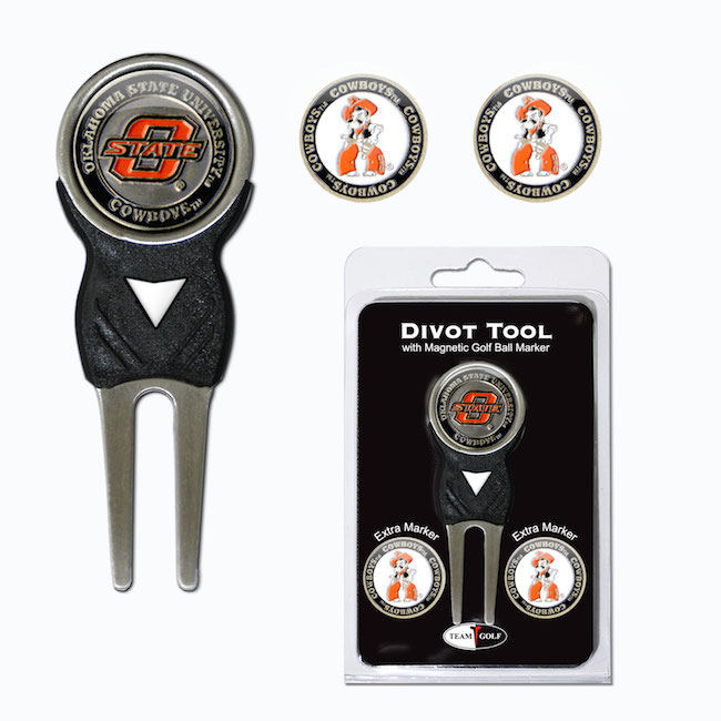 Oklahoma State Cowboys 3 Marker Signature Divot Tool Pack