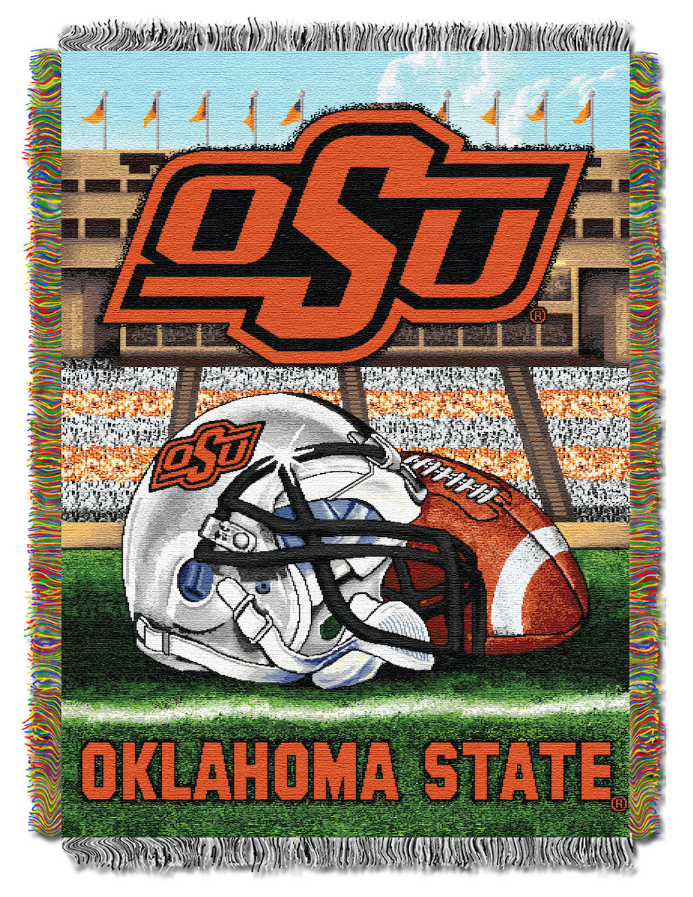 Oklahoma State Cowboys Home Field Advantage Series Tapestry Blanket 48 x 60