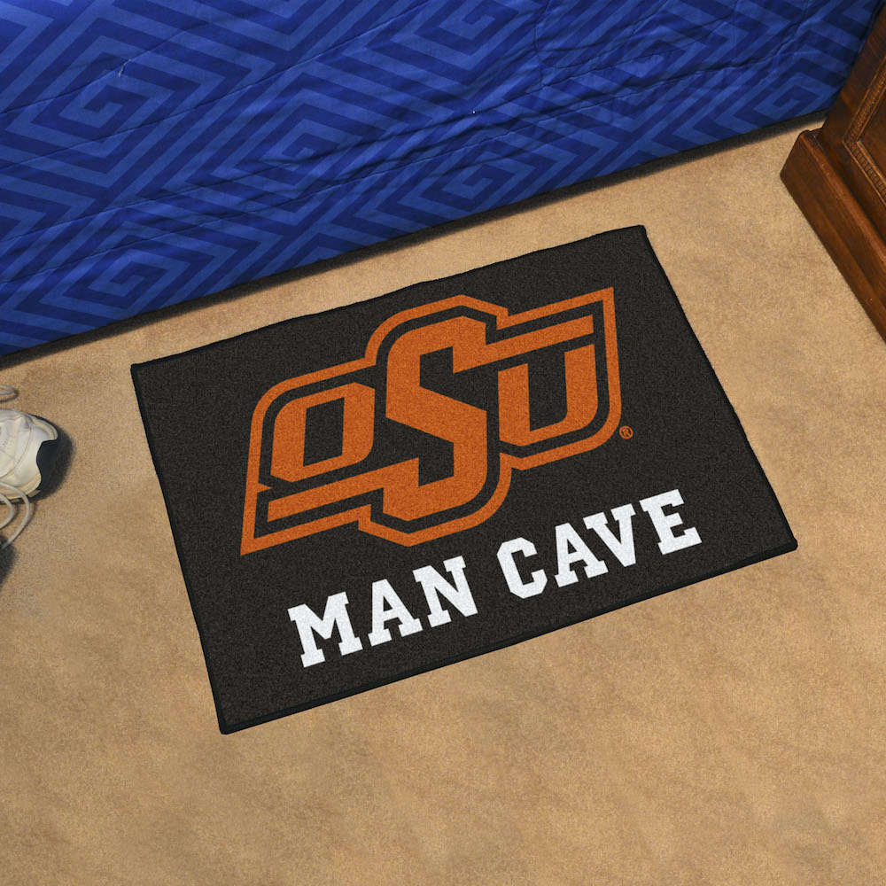 Oklahoma State Cowboys MAN CAVE 20 x 30 STARTER Floor Mat