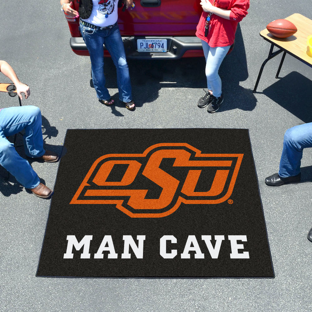 Oklahoma State Cowboys MAN CAVE TAILGATER 60 x 72 Rug