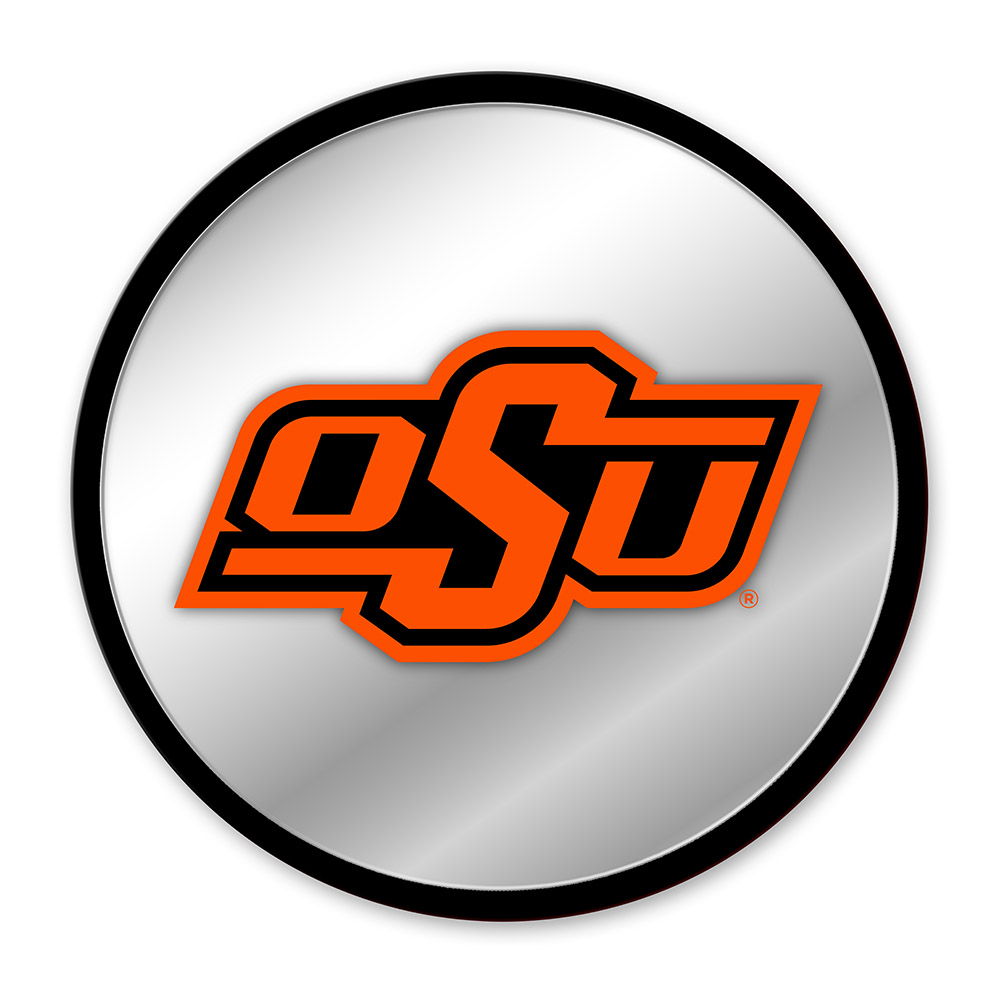 Oklahoma State Cowboys Modern Disc Mirrored Wall Sign