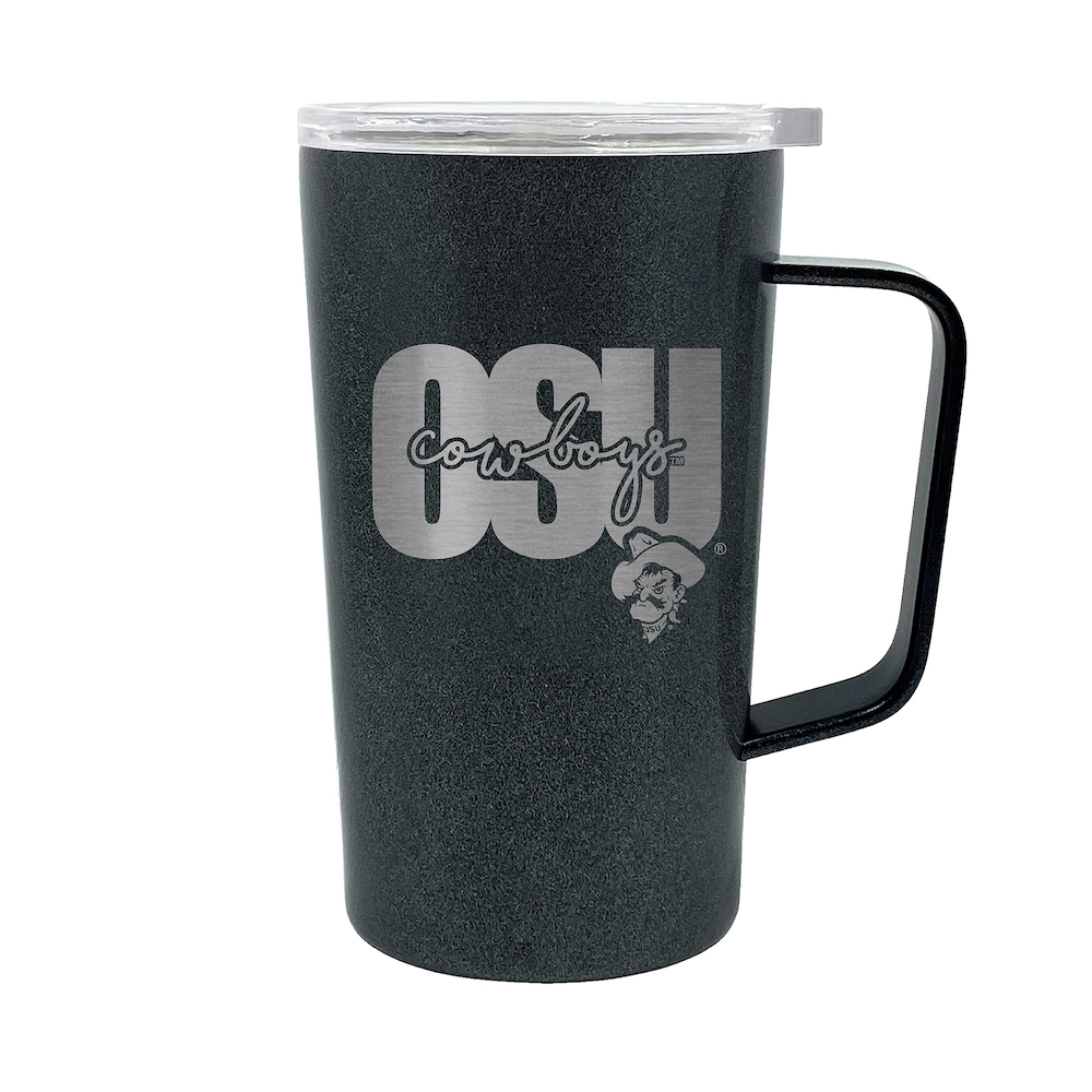 Oklahoma State Cowboys 18 oz HUSTLE Travel Mug - ONYX