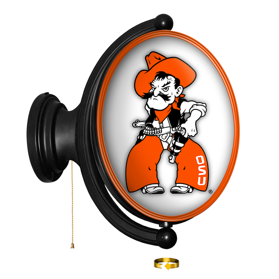 Oklahoma State Cowboys PETE LED Rotating Wall Sign ~ OVAL