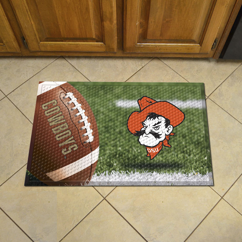 Oklahoma State Cowboys PISTOL PETE SCRAPER Door Mat