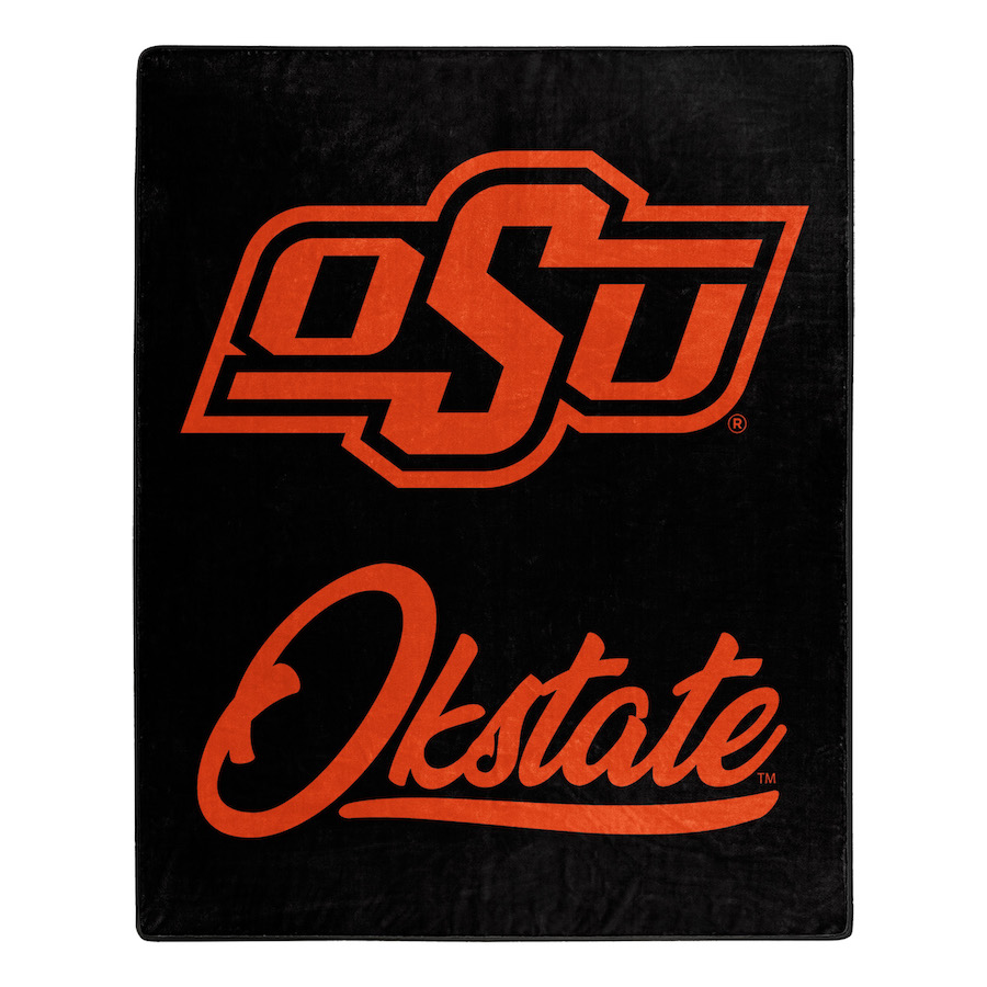 Oklahoma State Cowboys Plush Fleece Raschel Blanket 50 x 60