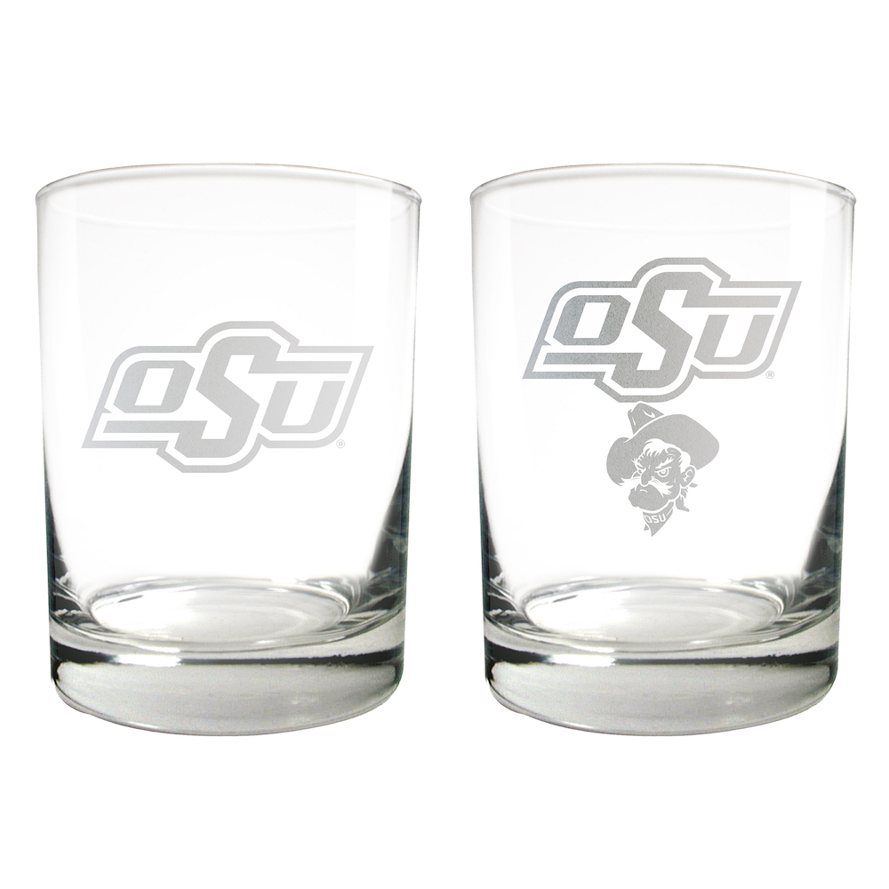 Oklahoma State Cowboys 2pc Rocks Glass Set