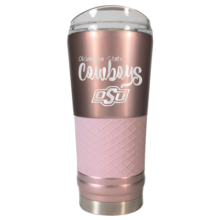 Oklahoma State Cowboys 24 oz Rose Gold Draft Travel Tumbler