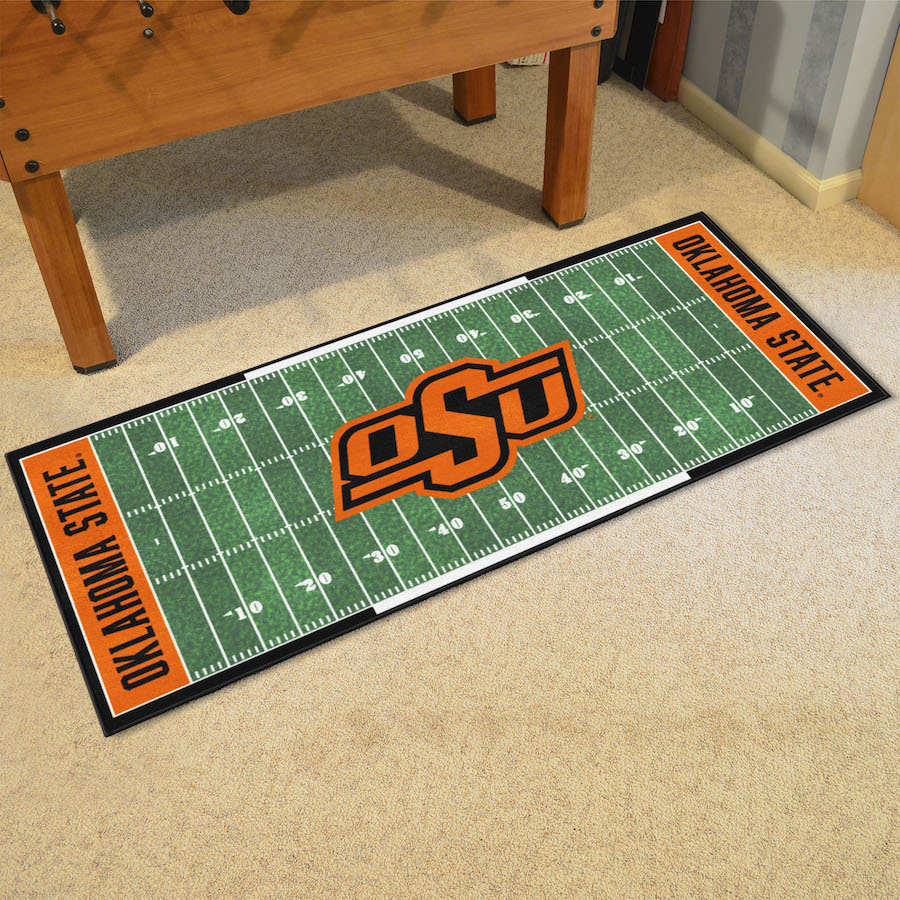 Oklahoma State Cowboys 30 x 72 Football Field Carpet Runner