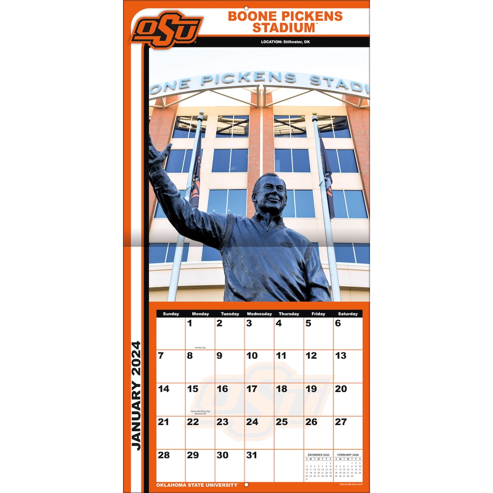 Oklahoma State Cowboys 2025 NCAA Team Wall Calendar