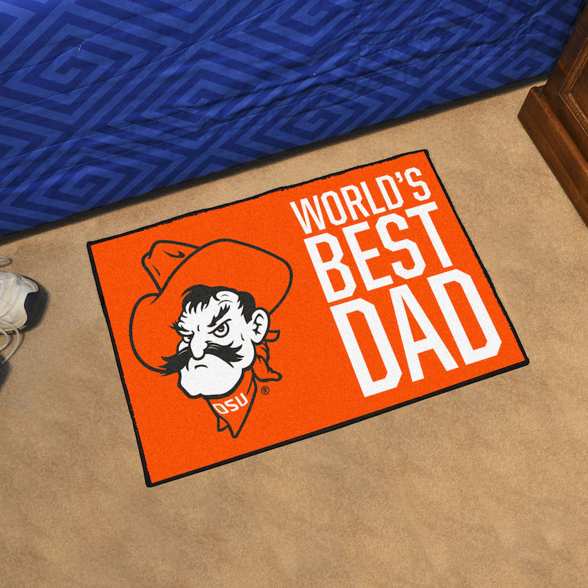 Oklahoma State Cowboys 20 x 30 WORLDS BEST DAD Floor Mat