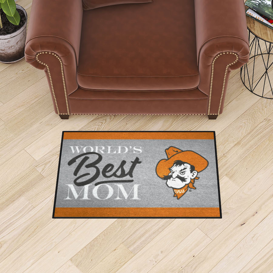 Oklahoma State Cowboys 20 x 30 WORLDS BEST MOM Floor Mat