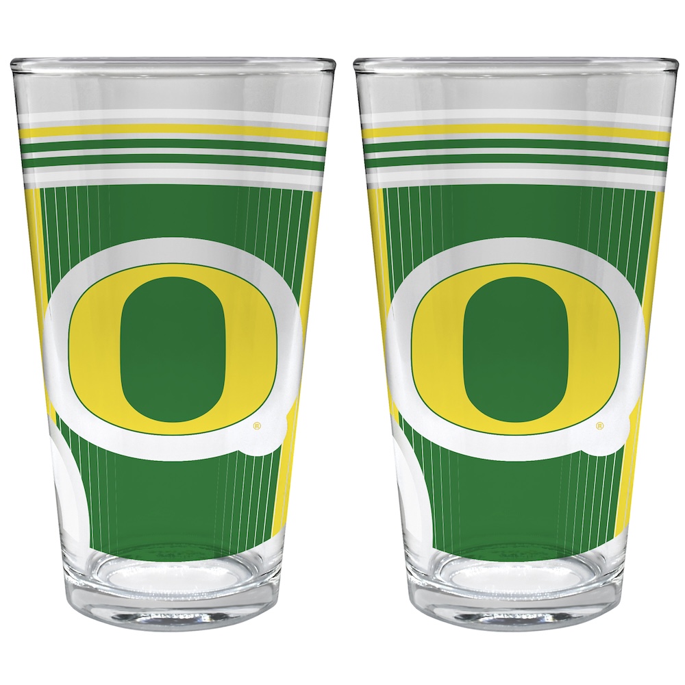 Oregon Ducks COOL VIBES 2 pc Pint Glass Set