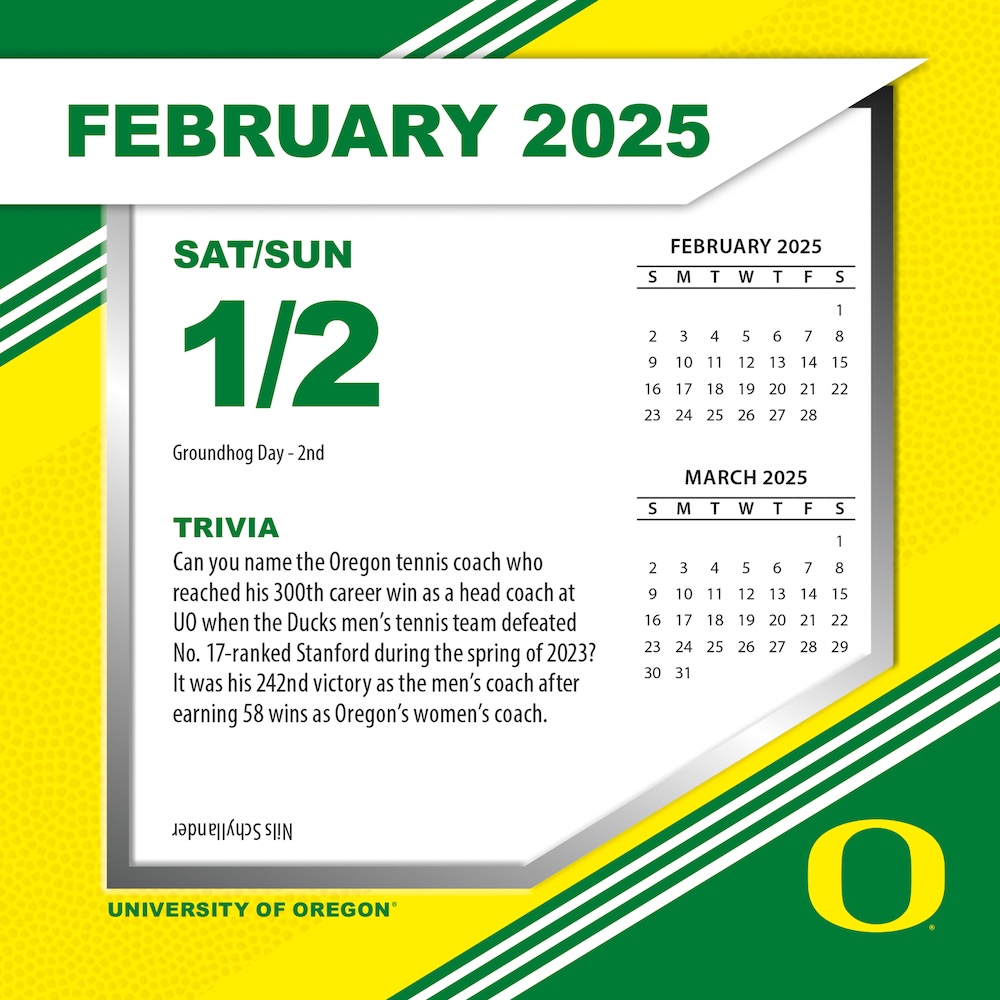 Oregon Ducks 2025 NCAA Page-A-Day Box Calendar