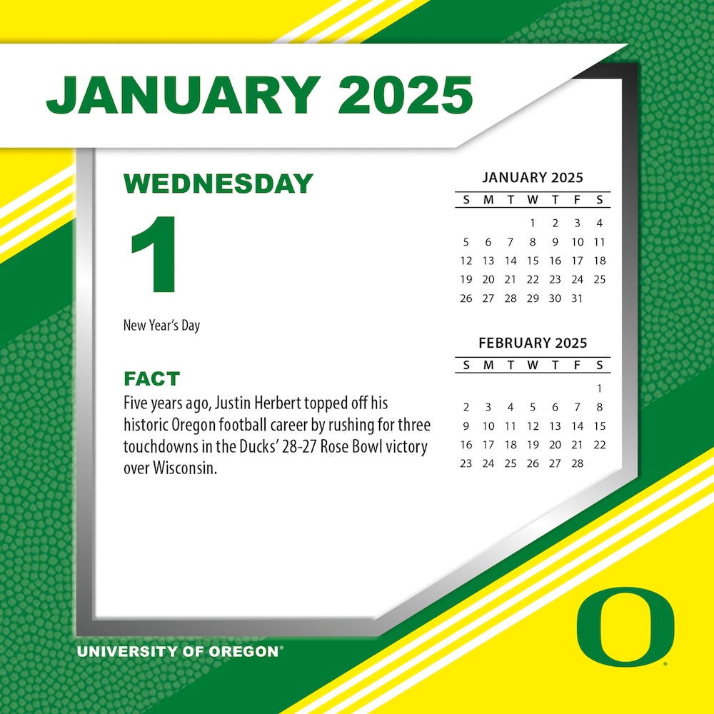 Oregon Ducks 2025 NCAA Page-A-Day Box Calendar