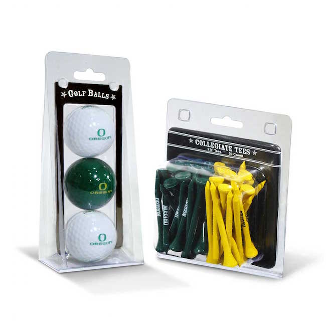 Oregon Ducks 3 Ball Pack and 50 Tee Pack