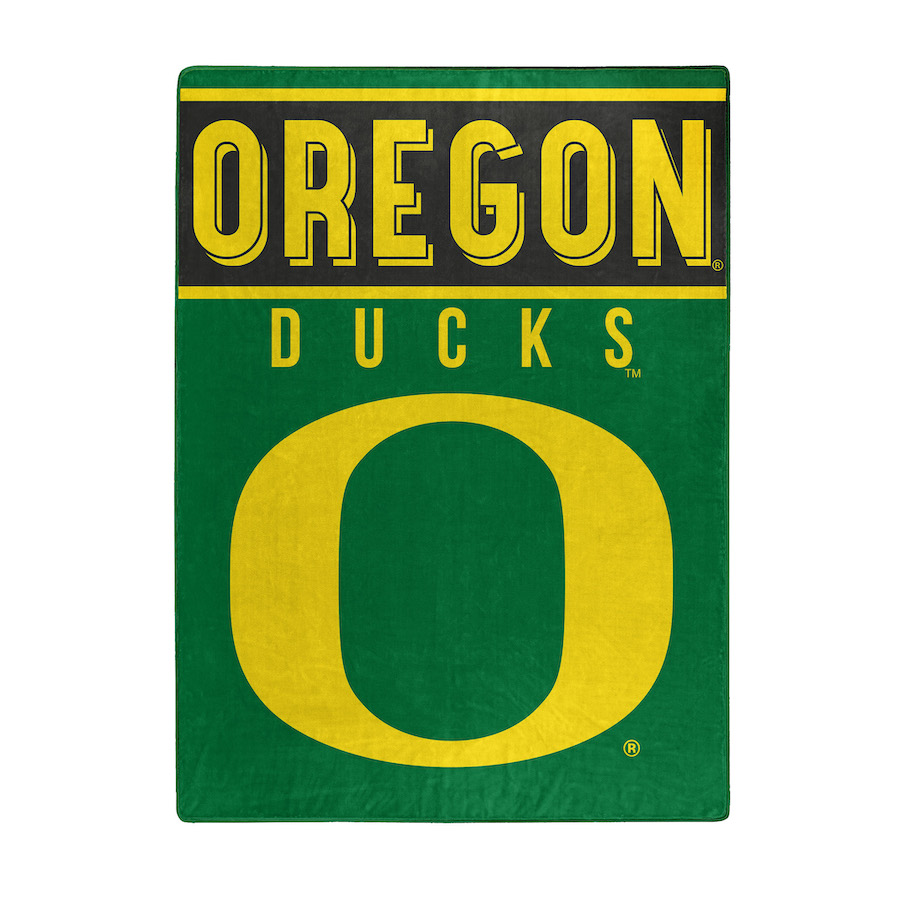 Oregon Ducks Large Plush Fleece Raschel Blanket 60 x 80