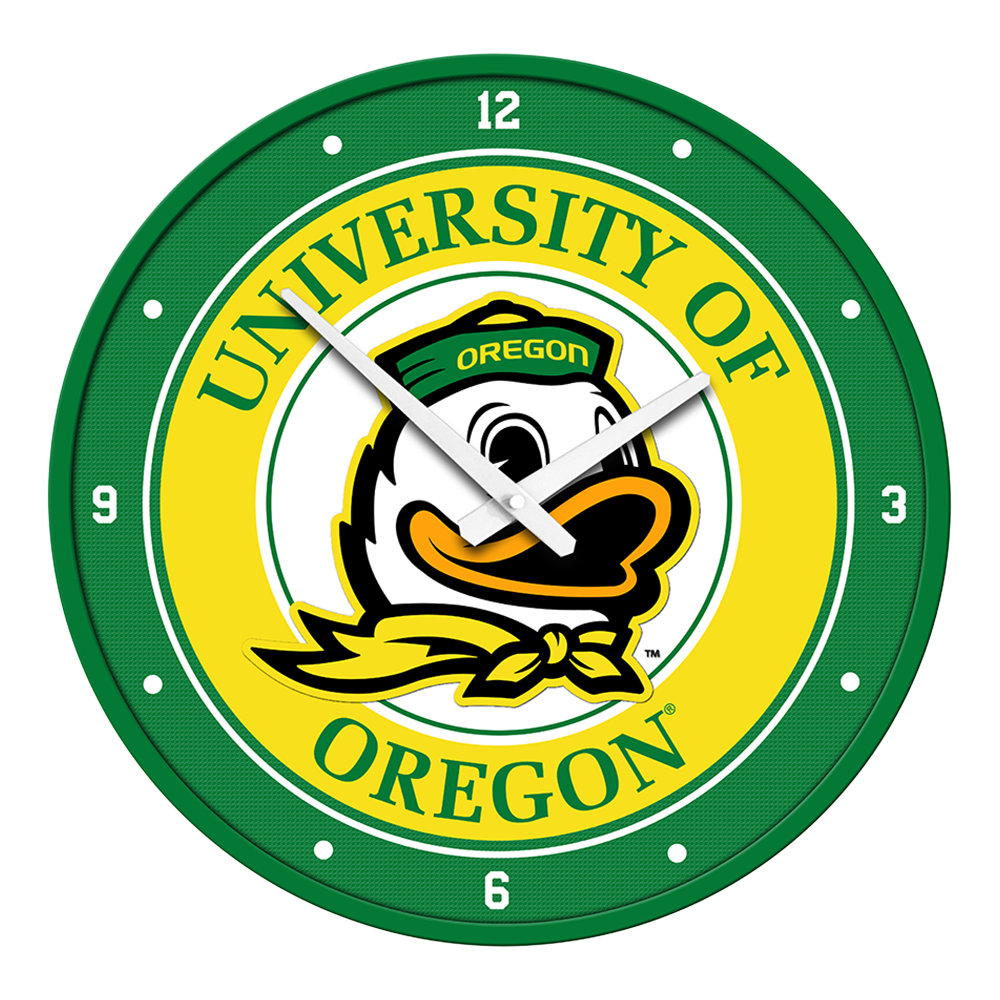 Oregon Ducks Modern Disc Wall Clock