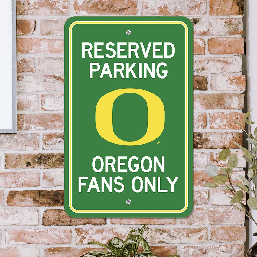 Oregon Ducks RESERVED Parking Sign