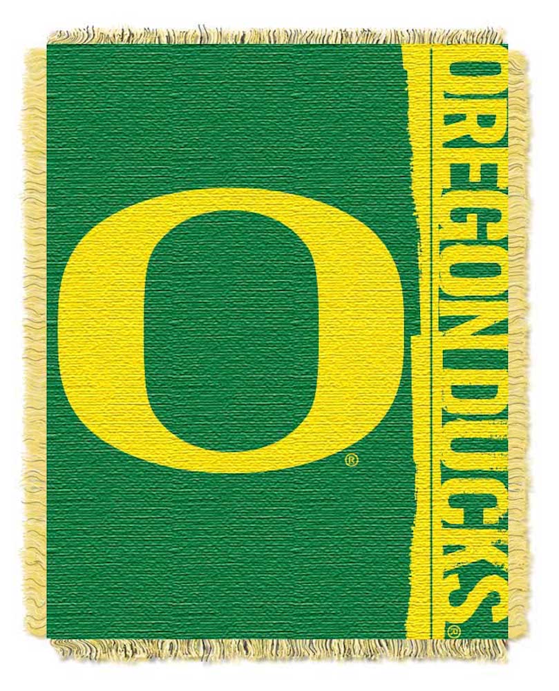 Oregon Ducks Double Play Tapestry Blanket 48 x 60