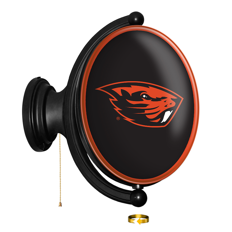 Oregon State Beavers LED Rotating Wall Sign ~ OVAL