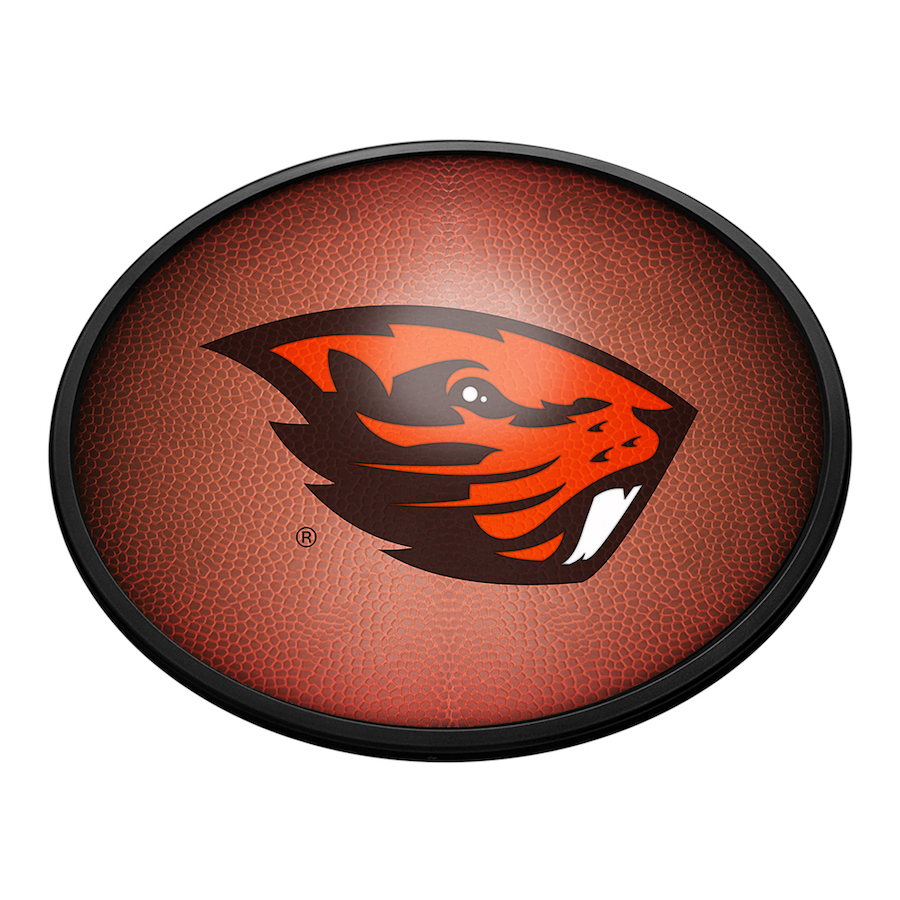 Oregon State Beavers PIGSKIN Slimline LED Wall Sign ~ OVAL