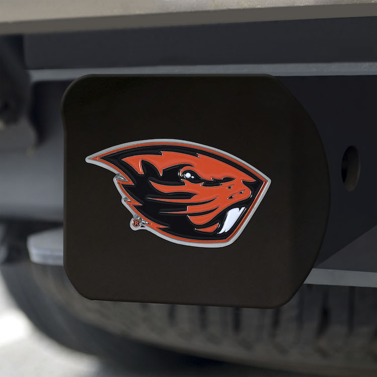 Oregon State Beavers Black and Color Trailer Hitch Cover