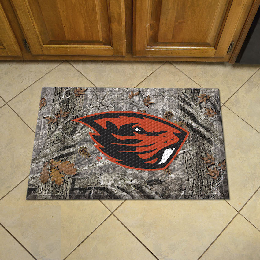 Oregon State Beavers Camo Style SCRAPER Door Mat