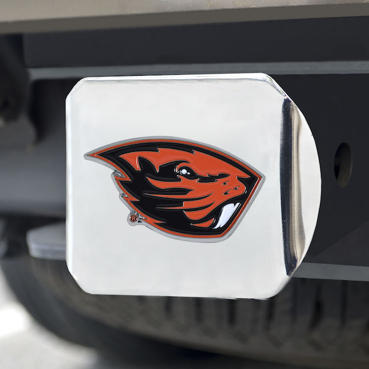 Oregon State Beavers Color Chrome Trailer Hitch Cover