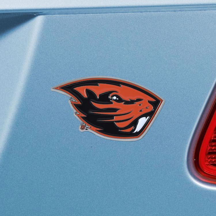 Oregon State Beavers Color Metal Auto Emblem