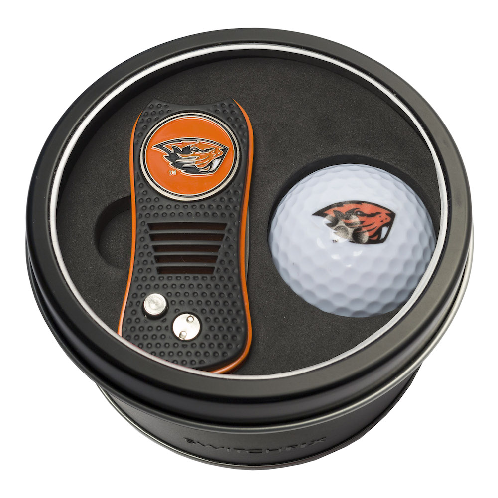 Oregon State Beavers Switchblade Divot Tool and Golf Ball Gift Pack