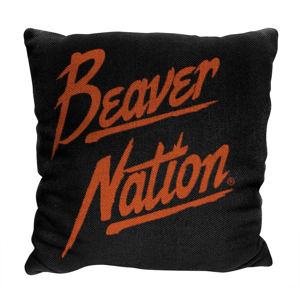 Oregon State Beavers Double Sided INVERT Woven Pillow