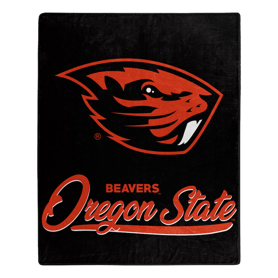 Oregon State Beavers Plush Fleece Raschel Blanket 50 x 60