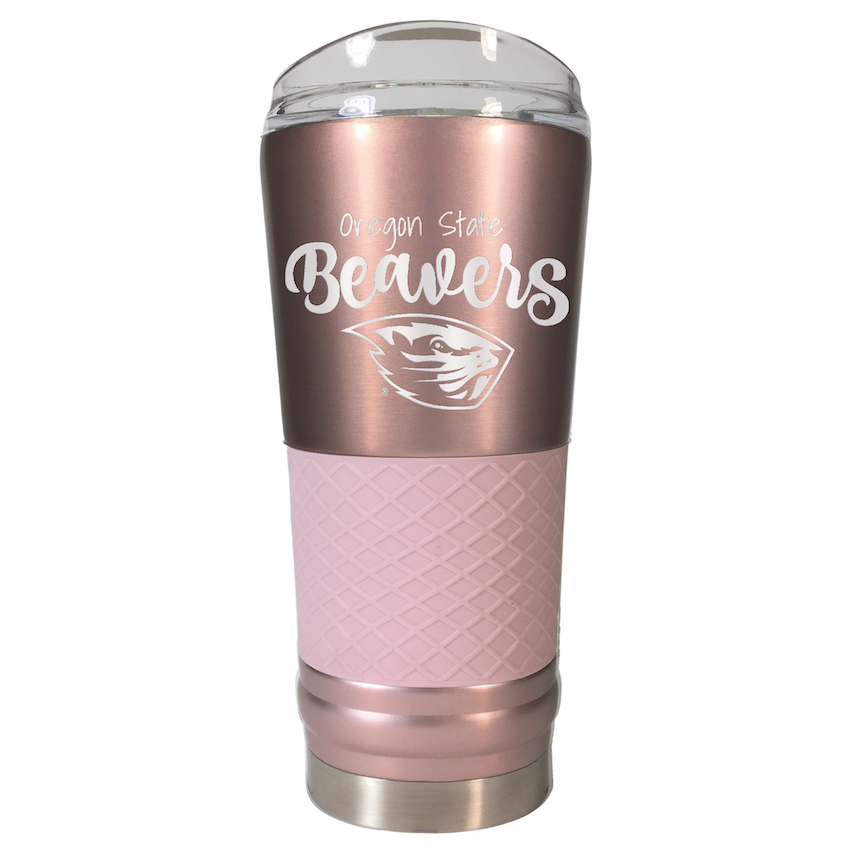 Oregon State Beavers 24 oz Rose Gold Draft Travel Tumbler