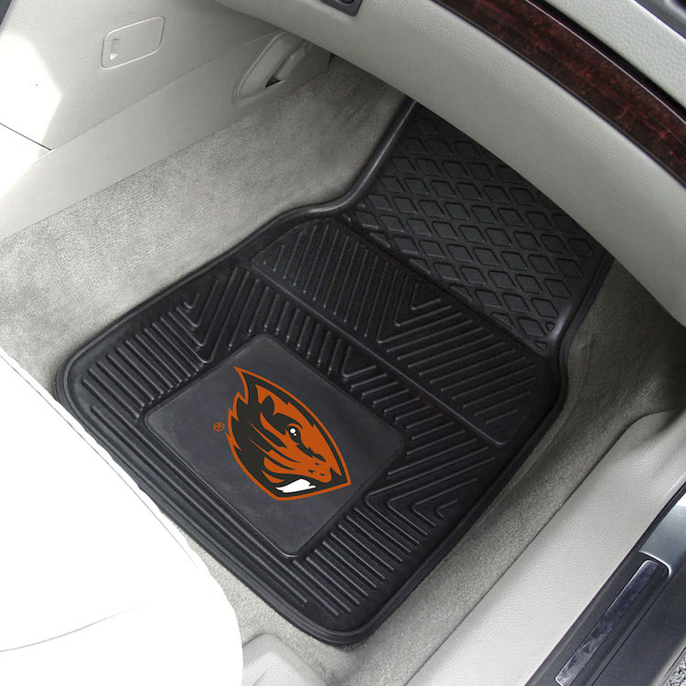 Oregon State Beavers Car Floor Mats 18 x 27 Heavy Duty Vinyl Pair