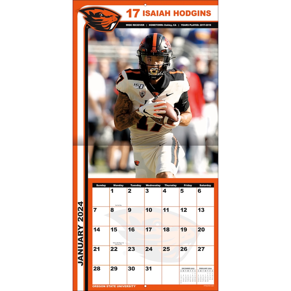 Oregon State Beavers 2025 NCAA Team Wall Calendar