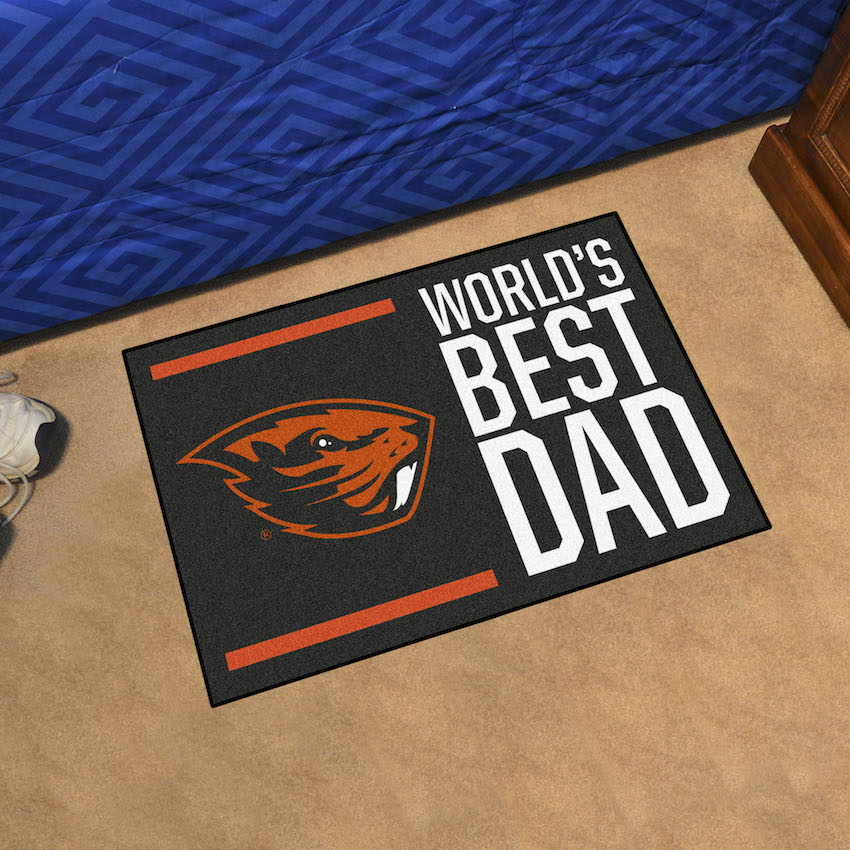 Oregon State Beavers 20 x 30 WORLDS BEST DAD Floor Mat