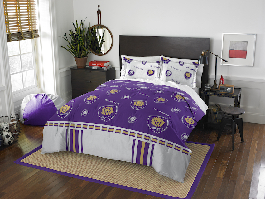 Orlando City FC QUEEN/FULL size Comforter and 2 Shams