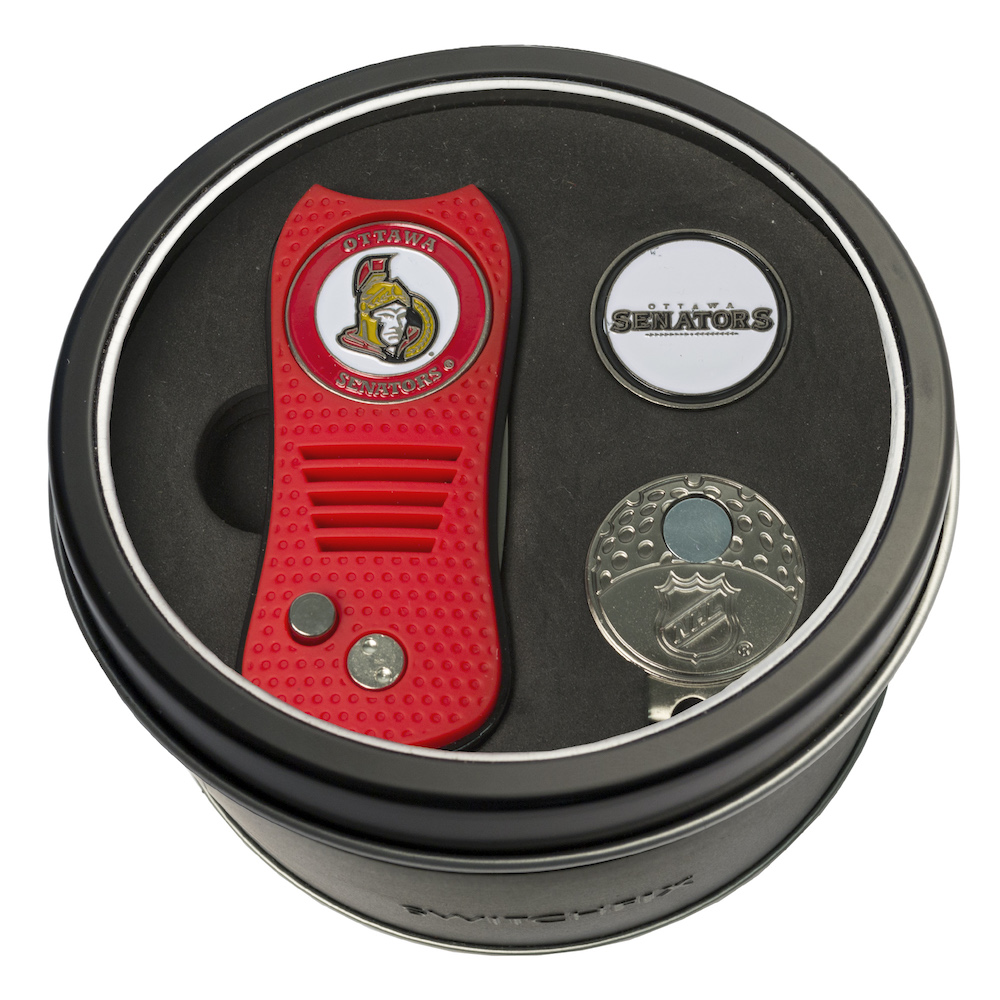 Ottawa Senators Switchblade Divot Tool Cap Clip and Ball Marker Gift Pack