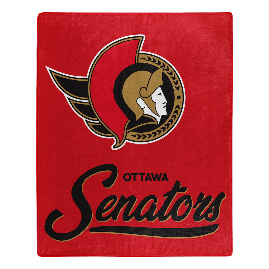 Ottawa Senators Plush Fleece Raschel Blanket 50 x 60