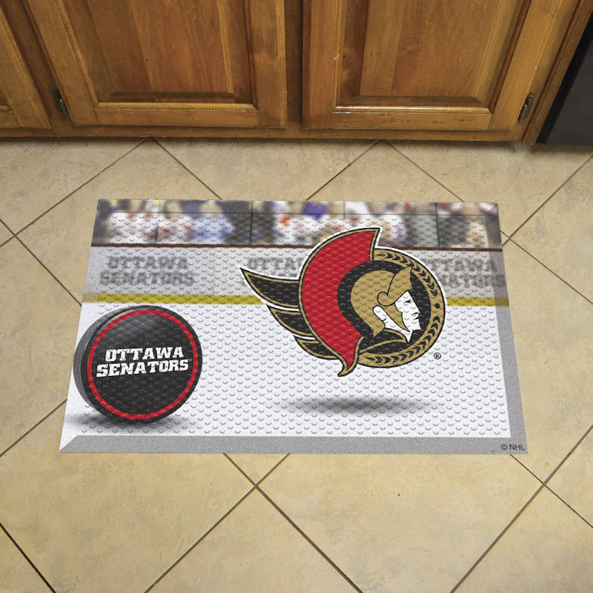 Ottawa Senators Puck Style SCRAPER Door Mat