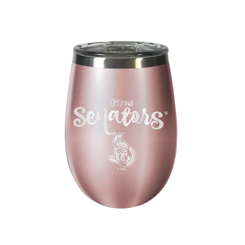 Ottawa Senators 10 oz Rose Gold Wine Tumbler