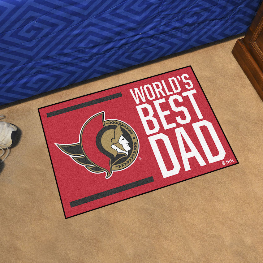 Ottawa Senators 20 x 30 WORLDS BEST DAD Floor Mat