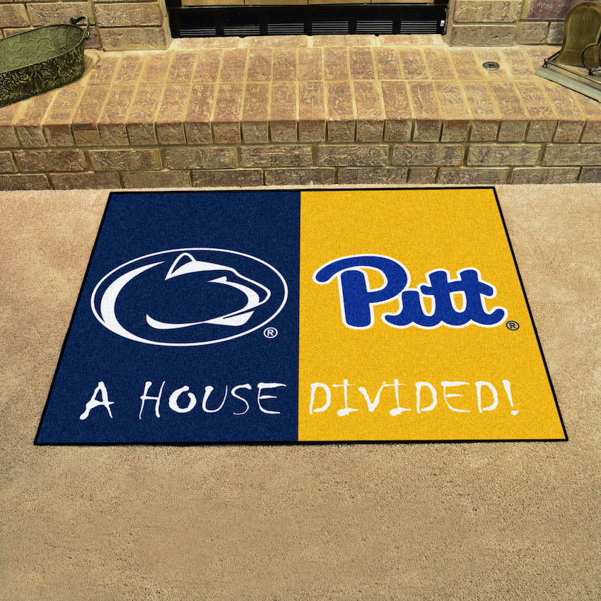 NCAA House Divided Rivalry Rug Penn State Nittany Lions - Pittsburgh Panthers