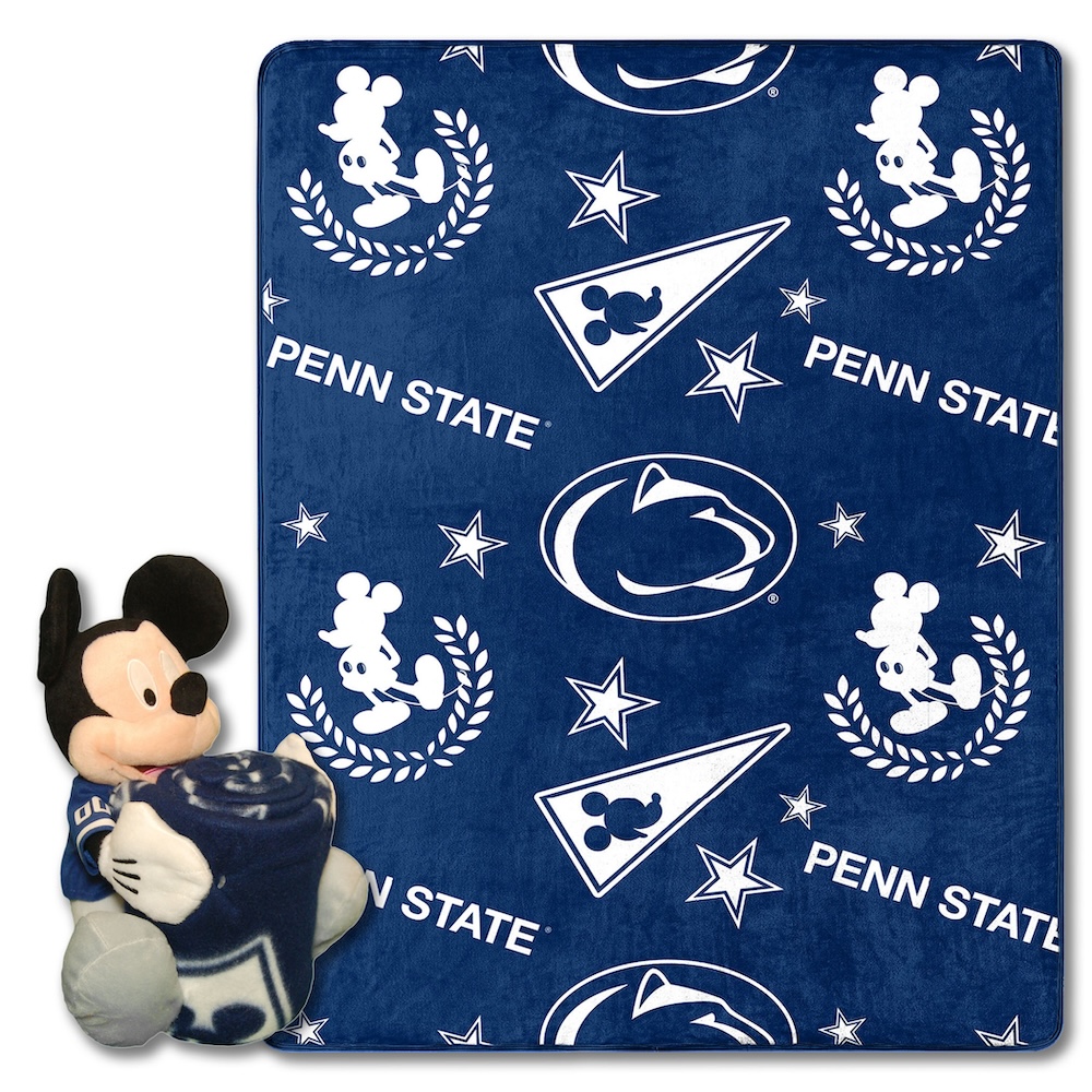 Penn State Nittany Lions Disney Mickey Mouse Hugger and Silk Blanket Set