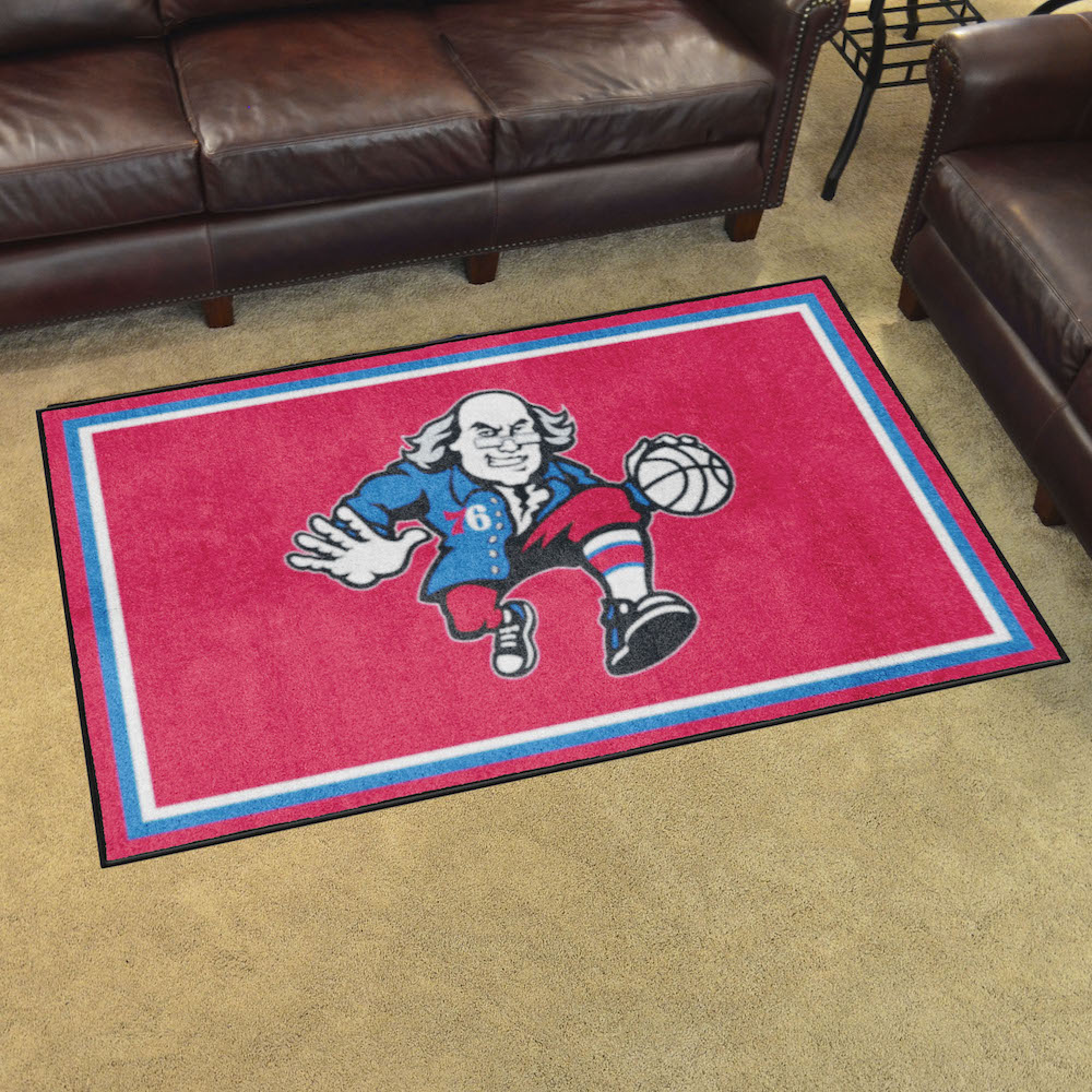 Philadelphia 76ers 4x6 Area Rug - 2nd Logo