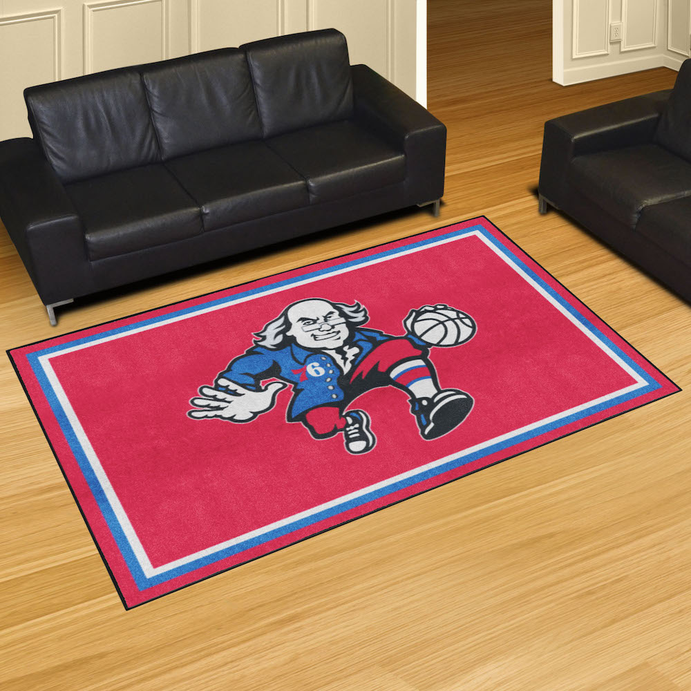 Philadelphia 76ers 5x8 Area Rug - 2nd Logo