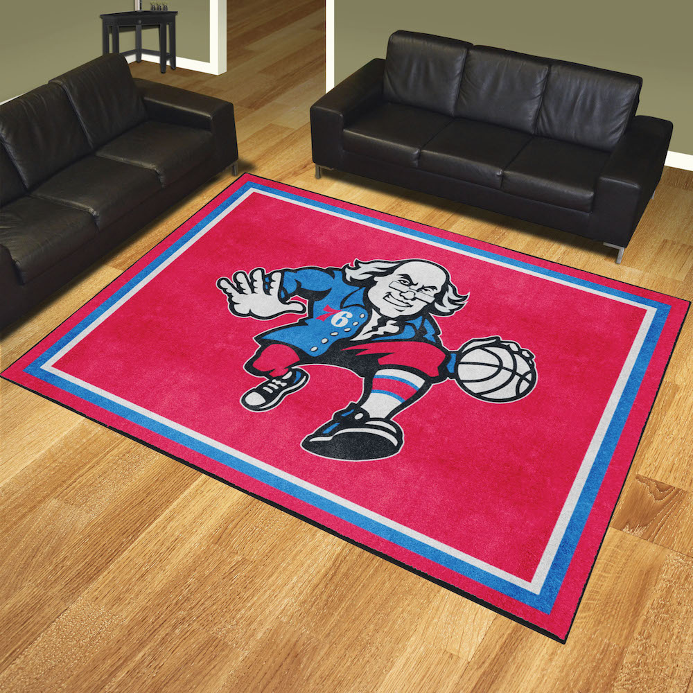 Philadelphia 76ers Ultra Plush 8x10 Area Rug - 2nd Logo