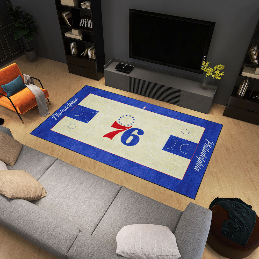 Philadelphia 76ers 6x10 Ft Ultra Plush Area Rug